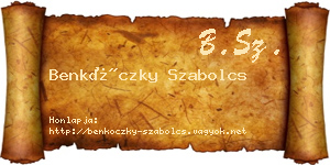 Benkóczky Szabolcs névjegykártya